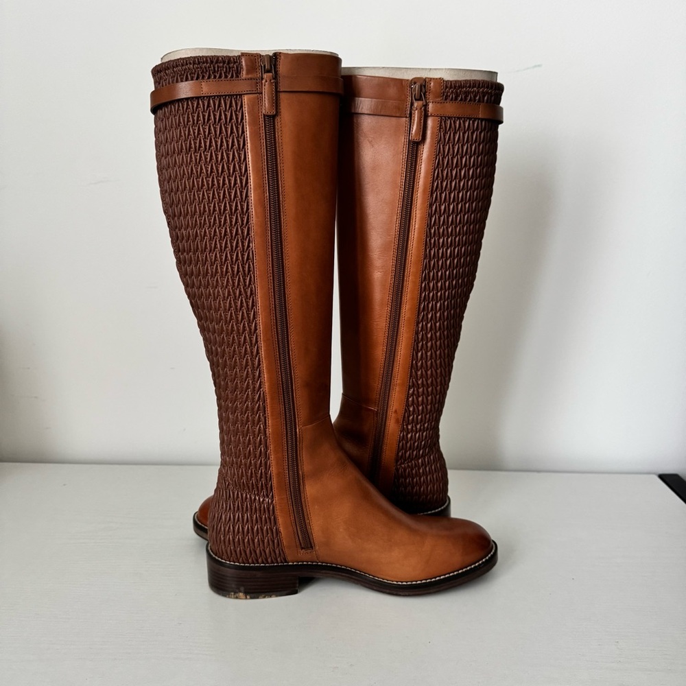 Cole Haan Brown Leather Riding Boots Sz 8 - Picture 9 of 9